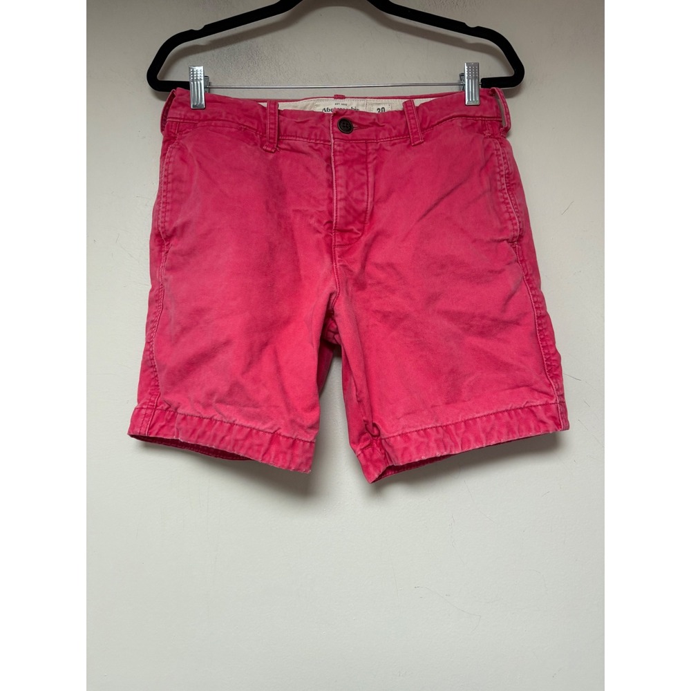 Abercrombie & Fitch Chino Shorts Mens 30 Pink Excellent Cotton Twill 9206